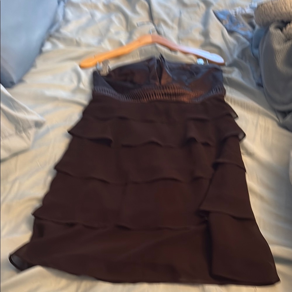 Minuet Petite Strapless Dress - Brown